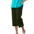 thumbnail image 1 of Dealovy Capri Pants for Women Straight Wide Leg Summer Capris High Waisted Cropped Lounge Pants, 1 of 5