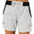 thumbnail image 1 of Dealovy Cargo Shorts for Women Drawstring High Waisted Outdoor Hiking Shorts Rolled up Baggy Casual Summer Shorts, 1 of 7