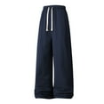 thumbnail image 1 of Dealovy Fleece Sweatpants Men Full Length Loose Fitted Warm Outdoor Actives Elastic Waisted Trousers for Men, 1 of 7