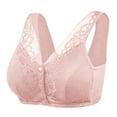 thumbnail image 1 of Dealovy Front Closure Bras for Womenl Full Coverage Floral Lace Bralettes Seniors Plus Size Wireless Bra, 1 of 3