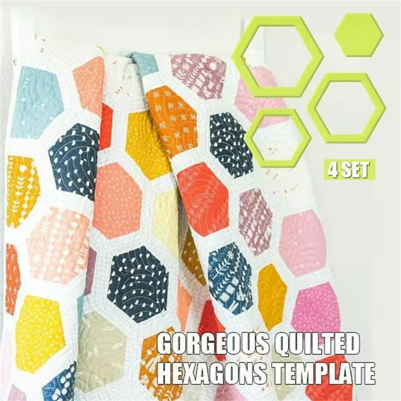Dealovy Gorgeous Hexagons Quilt Sewing Template