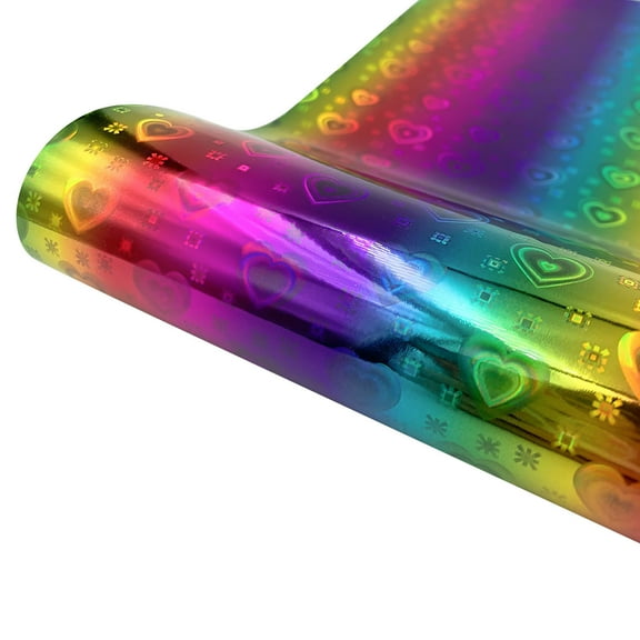 Dealovy Holographic Vinyl set for Cricut - 12" X 7.8" Permanent Holographic Vinyl Sheets for Decor Sticker Party Decoration Car Decal
