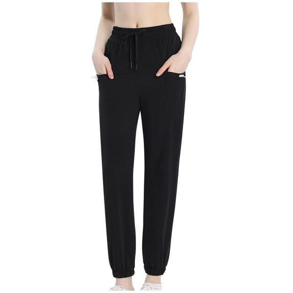 Dealovy Joggers for Women High Waisted Cinch Bottom Sweatpants Lightweight Quick Dry Active Trackpants
