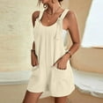 thumbnail image 1 of Dealovy Jumpsuit Shorts for Women Sleeveless Wide Leg Rompers Casual Summer Loose Comfy 1 Piece Outfits, 1 of 5