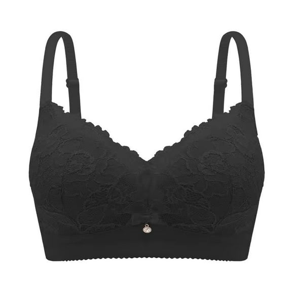 Dealovy Lace Bras for Women Full Coverage Breathable Stretchy Strap No Underwire Soft Everyday Bras