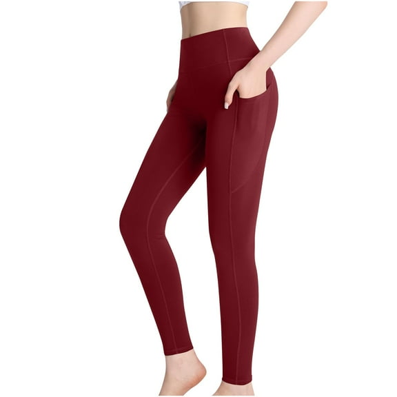Dealovy Leggings for Women High Waisted Fleece Lined Yoga Pants Stretchy Ankle Length Workout Tights Pajama Bottoms