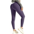 thumbnail image 1 of Dealovy Leggings for Women High Waisted Workout Yoga Pants Solid Color Exercise Tight Trousers, 1 of 5