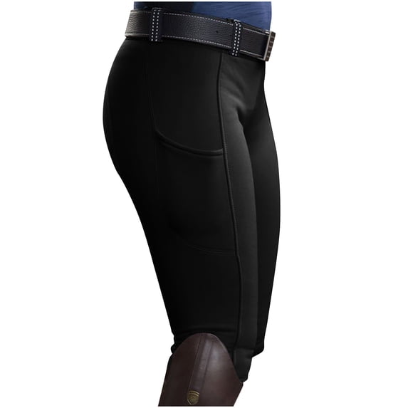 Dealovy Leggings for Women Stretchy Hip Lifting Horseback Riding Pants Solid Color Athletic Slim Trousers with Pockets