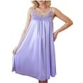 thumbnail image 1 of Dealovy Nightgowns for Women Casual Sleeveless House Dress Square Neck Pleated Nightshirt Comfy Soft Sleepwear, 1 of 6