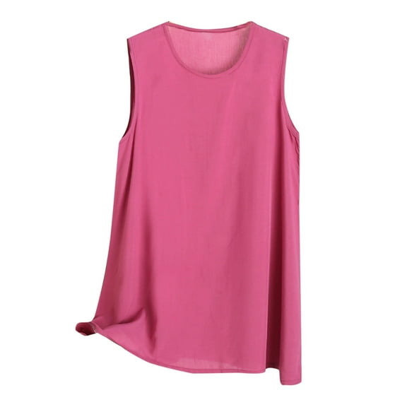 Dealovy Pajamas Tank Tops for Women Sleeveless Shirts Scoop Neck Base Layer Vests Loose Fitted T-Shirts
