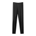 thumbnail image 1 of Dealovy Plus Size Leggings for Women Elastic Waist Lightweight Home Pants Casual Solid Color Pull on Ninth Trousers, 1 of 7