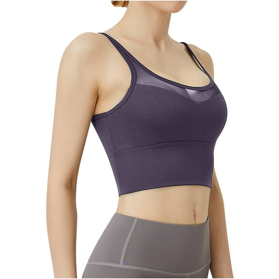 Dealovy Plus Size Sports Bra for Women High Support Padded Push up Athletic Running Workout Activewear Bra