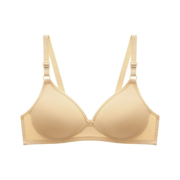 Dealovy Push up Bras for Women No Underwear Seamless Solid Color Adjustable Strap Full Coverage Bras
