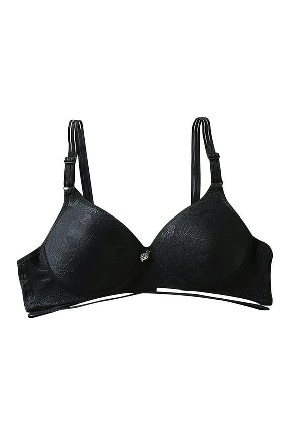 Push up Bras for Women Wirefree Thin Strap Underwear Brassiere Comfortable Everyday Bralette
