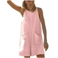 thumbnail image 1 of Dealovy Rompers for Women Casual Sleeveless Jumpsuits Wide Leg Loose Shorts Summer 1 Piece Outfits Overalls, 1 of 8