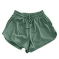 thumbnail image 1 of Dealovy Running Shorts for Women High Waisted Drawstring Solid Color Sports Loose Wide Leg Shorts, 1 of 5