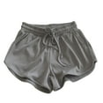 thumbnail image 1 of Dealovy Running Shorts for Women High Waisted Drawstring Solid Color Sports Loose Wide Leg Shorts, 1 of 5
