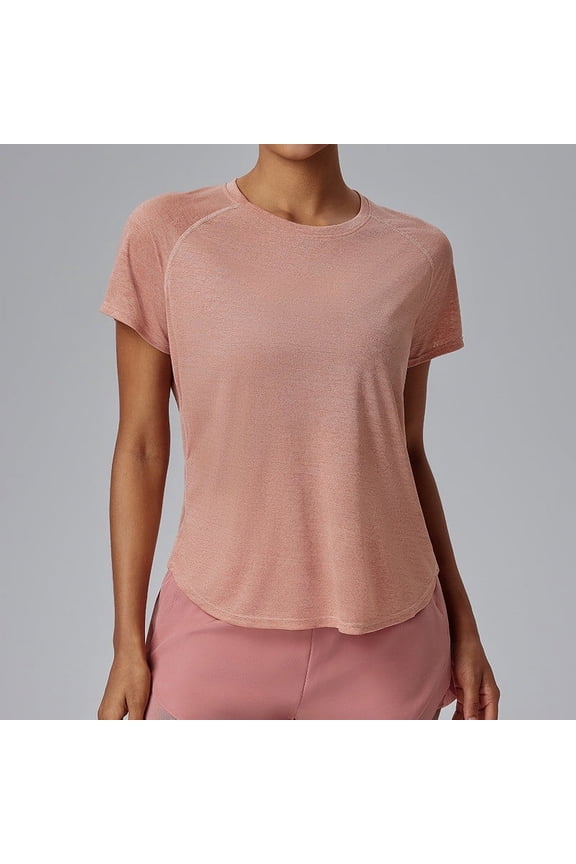 Running Tops for Women Mesh Breathable Workout Tops Athletic Short Sleeve Fitting Tee Shirts