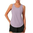 thumbnail image 1 of Dealovy Running Tops for Women Summer Round Neck Backless Breathable Fitting Athletic Workout Tops, 1 of 9
