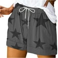 thumbnail image 1 of Dealovy Shorts for Women Drawstring High Waisted Lounge Shorts Star Printed Wide Leg Summer Shorts, 1 of 5
