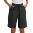 thumbnail image 1 of Dealovy Shorts for Women Drawstring High Waisted Lounge Shorts Straight Leg Pull on Summer Beach Shorts, 1 of 9