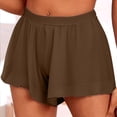 thumbnail image 1 of Dealovy Shorts for Women Summer Solid Color Elastic Waisted Wide Leg Running Athletic Yoga Shorts, 1 of 6