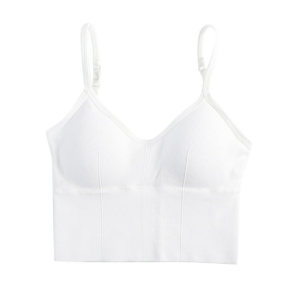 Dealovy Sports Bras for Women Adjustable Longline Padded Lounge Yoga Bra Crop Tank Tops with Built in Bra