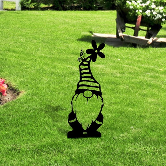 Dealovy Steel Branch Gnomes Decoration Metal Tree Art Metal Gnomes Garden Steel Silver