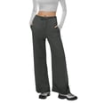 thumbnail image 1 of Dealovy Sweatpants Women Elastic Waist Drawstring Straight Leg Pants Casual Solid Color Loose Trousers with Pockets, 1 of 3