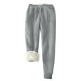 thumbnail image 1 of Dealovy Sweatpants for Women Winter Warm Fleece Lined Drawstring High Waisted Casual Joggers with Pockets, 1 of 7