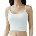 thumbnail image 1 of Dealovy Tank Top for Women Spaghetti Strap Camisole Top with Built in Bra Sleeveless Seamless Cropped Bralettes, 1 of 5