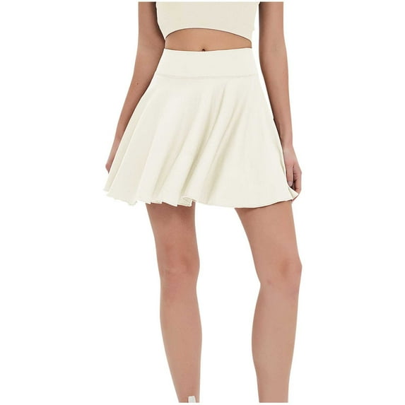 Dealovy Tennis Skirts for Women Built in Shorts High Waisted Golf Skirts Pleated Running Gym Skorts 2 in 1 Outfits