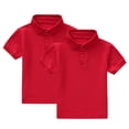 thumbnail image 1 of Dealovy Toddler Baby Boys Clothes Casual Short Sleeve Shirt Kids 2PCS Solid Color Turndown Collar Button Blouse Sets, 1 of 9