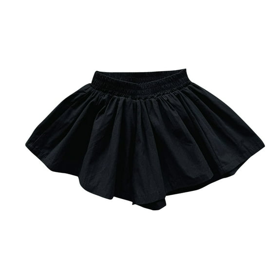 Dealovy Toddler Girls Skort Elastic Waist Shorts Pull on Tennies Skirt Athletic Workout Shorts