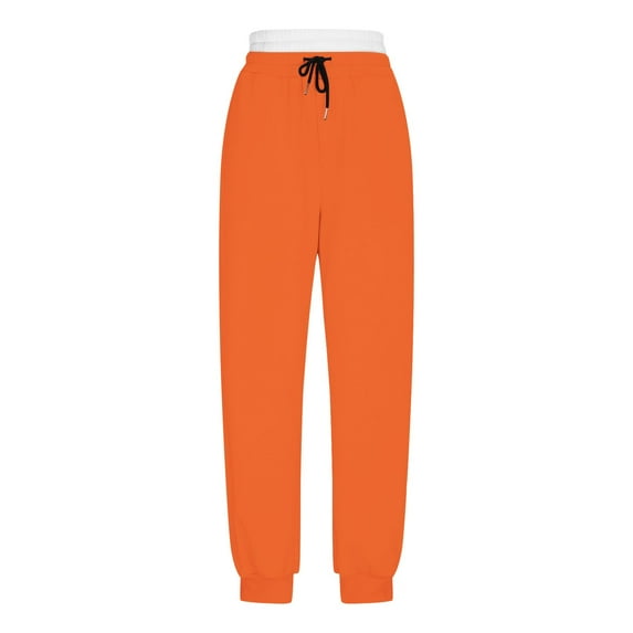 Dealovy Unisex Sweatpants Casual Elastic Waist Drawstring Pull on Pants Daily Loose Fitted Trousers with Pockets