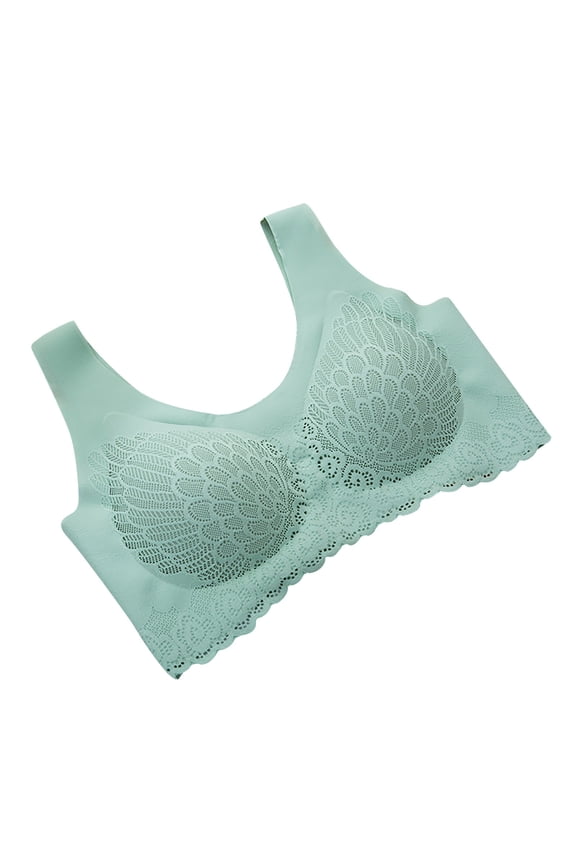 Wirefree Push up Bras for Women Full Coverage Seamless Medium Support Racerback Running Bras