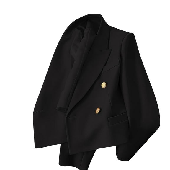 Dealovy Women Cropped Blazer Long Sleeve Open Front Casual Jackets Trendy Lapel Neck Lightweight Outerwear