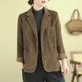thumbnail image 1 of Dealovy Womens Corduroy Blazer Jackets Business Casual Open Front Outerwear Work Office Jacket Coat, 1 of 4