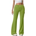 thumbnail image 1 of Dealovy Womens Flared Pants Drawstring Mid Waisted Sweatpants Bootcut Wide Leg Activewear Lounge Trousers, 1 of 7