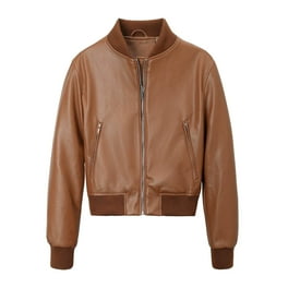 ジャケット PHILOSOPHY Women Jackets A05040726 1082 beige PHILOSOPHY Women's Long Sleeve Faux Suede Moto Jacket in