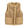thumbnail image 1 of Dealovy Womens Fuzzy Fleece Vests Plus Size Sleeveless Sherpa Vests Jacket Fall Winter Warm Clothes with Pockets, 1 of 2