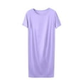 thumbnail image 1 of Dealovy Womens Nightgowns for Women Short Sleeves V Neck Sleepwear Plus Size Sleepshirt Short Nightshirt Tshirts Dress, 1 of 4