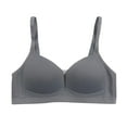 thumbnail image 1 of Dealovy Womens Push up Bras Seamless Full Coverage Wirefree Solid Color Spaghetti Strap Everyday Bra, 1 of 2