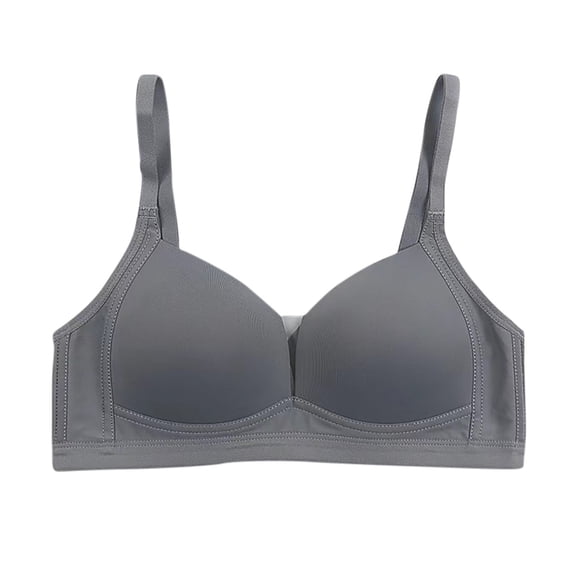 Dealovy Womens Push up Bras Seamless Full Coverage Wirefree Solid Color Spaghetti Strap Everyday Bra