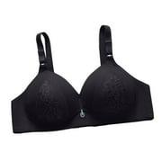 Dealovy Womens Wireless Bras Full Coverage Push up Bras Lace Hollow out Adjustable Strap Underwear