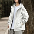 thumbnail image 1 of Dealovy Womens Zip up Plus Size Jackets Hiking Travel Windbreaker Jacket Long Sleeve Coats, 1 of 5