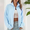 thumbnail image 1 of Dealovy Womens Zipper Front Cardigan Long Sleeve Oversized Sweater Knitted Cardigans Jacket, 1 of 5