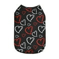 thumbnail image 1 of Cotton Love Heart Dog Shirts for Small Dogs Chihuahua Puppy Clothes Tank Vest, Black, XL, 1 of 7
