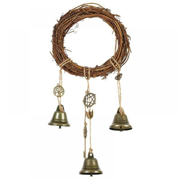 1 Pieces Witch Bells Protection for Door Knob Hanger Wiccan Wind Chimes Witchy Things Clear Negative Energy Attracts Positive Witchcraft Wicca Supplies for Boho Home Room Decor