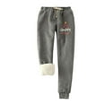 thumbnail image 1 of Deals under 10.00 LYXSSBYX Leggings for Women Warm Pajama Women's Printed Bottom Pants, Lamb Fleece Pockets, Elastic Tie Up, Thickened Plush, Warm and Sanitary Pants, 1 of 2